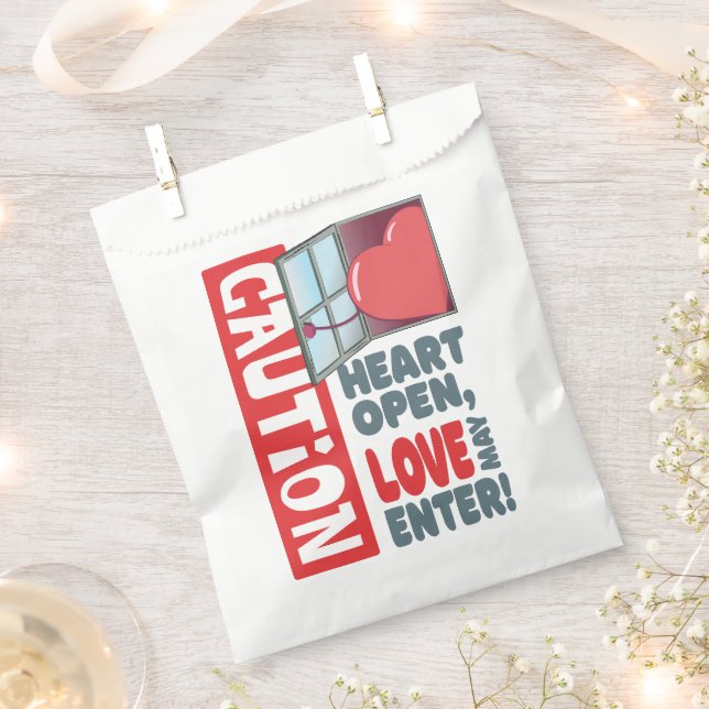 Herzöffnen, Liebe kann eintreten (Valentinstag) Geschenktütchen (Ausgeschnitten)