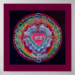 Herzöffnen Mandala Print Poster