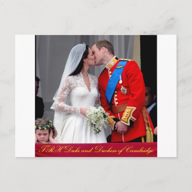 Herzog und Herzogin von Cambridge Royal Wedding Postkarte (Vorderseite)