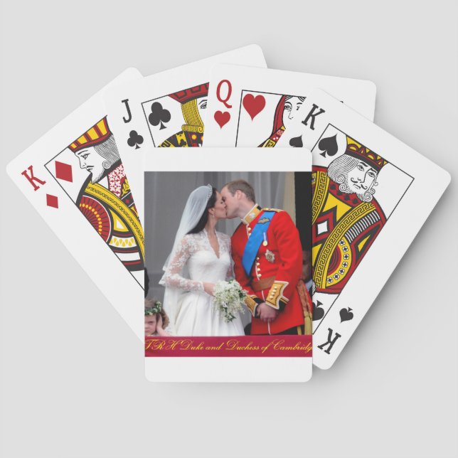Herzog und Herzogin von Cambridge Royal Wedding Spielkarten (Rückseite)