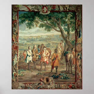 Herzog von Marlborough am Fall von Lille im Poster