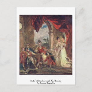 Herzog von Marlborough und Familie von Joshua Reyn Postkarte