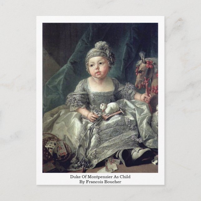 Herzog von Montpensier als Kind von Francois Bouch Postkarte (Vorderseite)