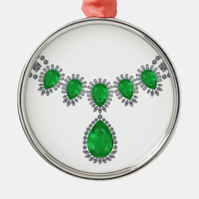 Herzogin von Windsors Smaragden Silbernes Ornament (Vorne)