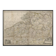 Herzogtum Brabant mit angrenzenden Provinzen Karte
