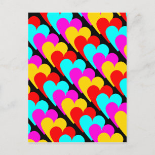 Herzpatchwork Postkarte