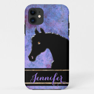 Herzpferde III (lila/blau) Case-Mate iPhone Hülle