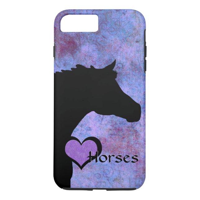 Herzpferde IV (lila/blau) Case-Mate iPhone Hülle (Rückseite)