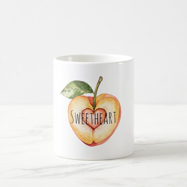 Herzpfirsich Frucht Kaffeetasse (Mittel)