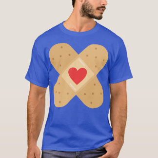 Herzpflaster liebende Krankenschwester Herzen Band T-Shirt