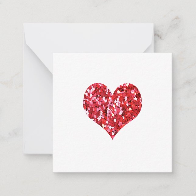 HERZPINK RED I LIEBE YOU CHRISTMAIN VALENTINE MITTEILUNGSKARTE (Vorderseite)
