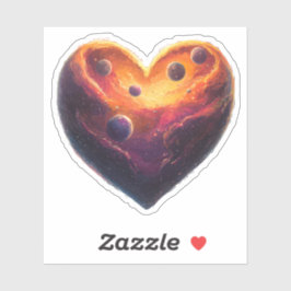 Herzplanet Valentinstag Aufkleber