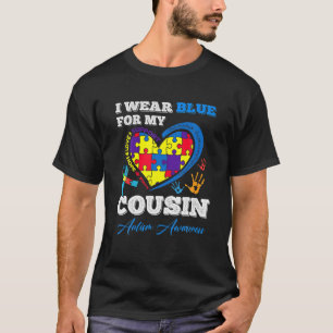 Herzpuzzle Ich trage Blau für meinen Cousin Autis T-Shirt