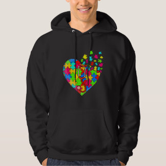 Herzpuzzle-Teile unterstützen Autismus-Auszeichnun Hoodie