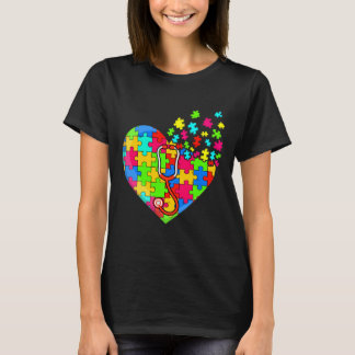 Herzpuzzle-Teile unterstützen Autismus-Auszeichnun T-Shirt
