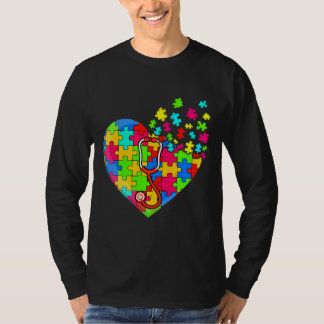 Herzpuzzle-Teile unterstützen Autismus-Auszeichnun T-Shirt