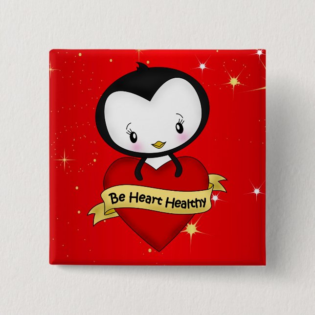 Herzquadrat Button (Vorderseite)