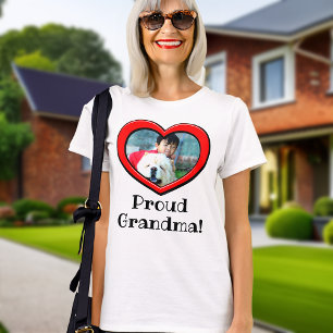 Herzrahmen Großmutter Foto Mütter Tag Personalisie T-Shirt