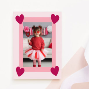 Herzrahmen-Kind-Foto-Valentinskarte, Kinderschule Mitteilungskarte