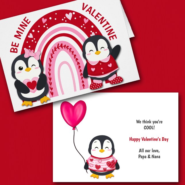 Herzrainbow Pinguin Kids Valentine (Von Creator hochgeladen)