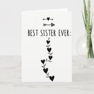 Herzranke Beste Schwester Aller Karte