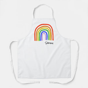 Herzrasen NAME Farbenfrohe Kinder Liebe Spaß Schürze