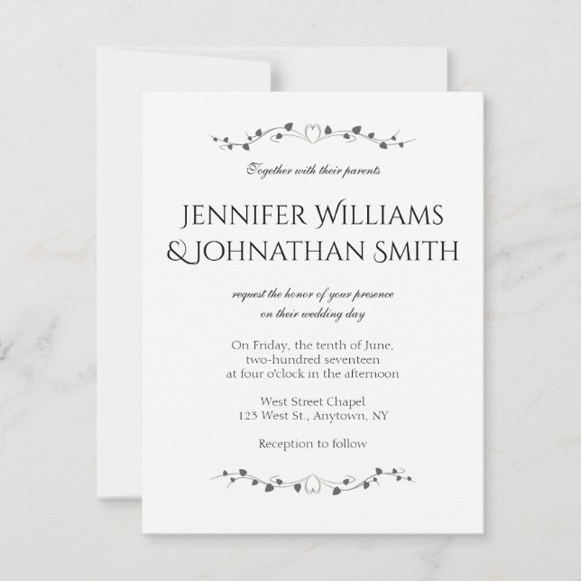 Herzrassen Hochzeitseinladungen Einladung (Vorderseite)