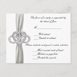 Herzreaktionskarte mit Unendlichkeit RSVP Karte