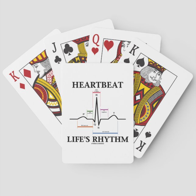 Herzrhythmus des Lebens (Sinus Rhythm ECG/EKG) Spielkarten (Rückseite)