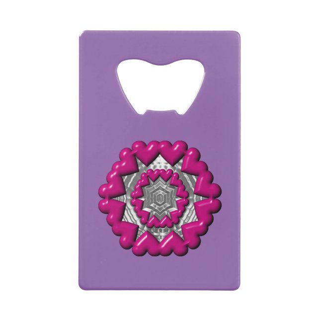 Herzring Valentine Geldbeutel Flaschenöffner (Vorderseite)