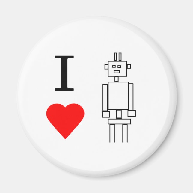Herzroboter Magnet (Vorne)