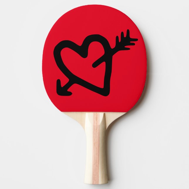 HERZROMANTISCHE PONG PADDLES TISCHTENNIS SCHLÄGER (Vorderseite)