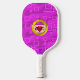 Herzrosa-Tint-Quadrate Pickleball-Paddel Pickleball Schläger