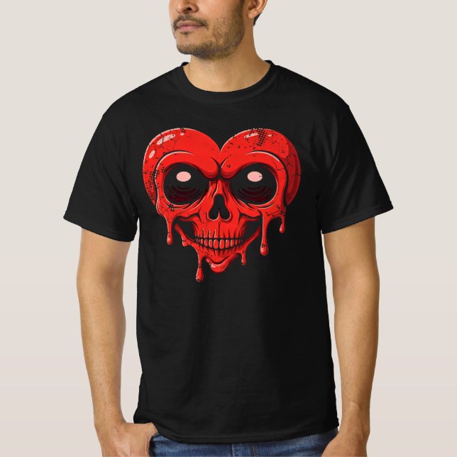 Herzschädel treiben - Kunst des gotischen Valentin T-Shirt (Vorderseite)