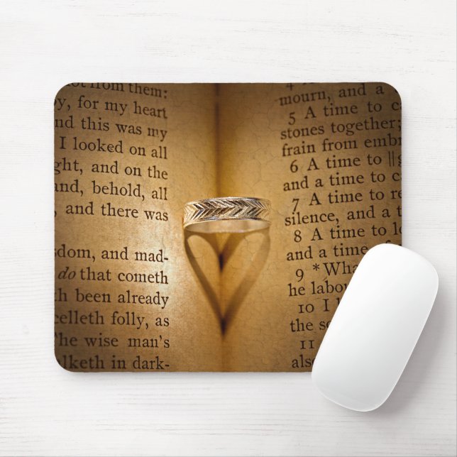Herzschatten und klingeln auf der Bibel Mousepad (Mit Mouse)