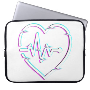 Herzschläfer Karo Neoprene Laptopschutzhülle