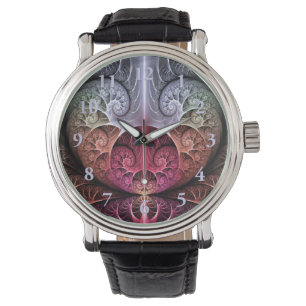 Herzschlag, abstrakte surreal fantastische fraktal armbanduhr