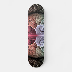 Herzschlag, Abstrakte surreale Fantasie Fraktal Ku Skateboard