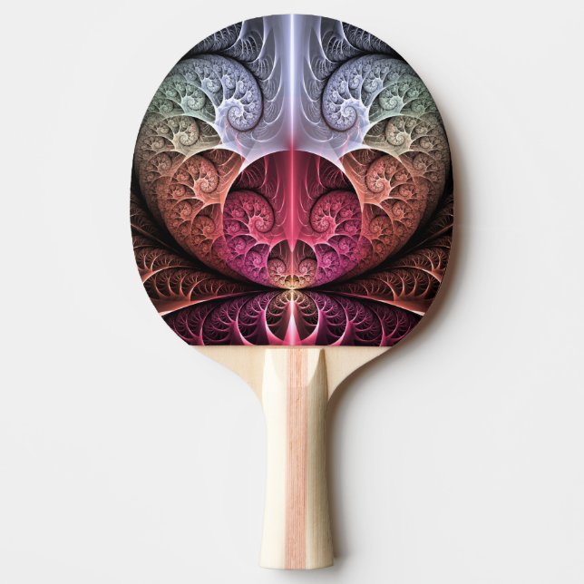 Herzschlag, Abstrakte surreale Fantasie Fraktal Ku Tischtennis Schläger (Vorderseite)