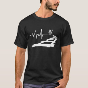Herzschlag Bahnübergang Züge Eisenbahn Modell T-Shirt