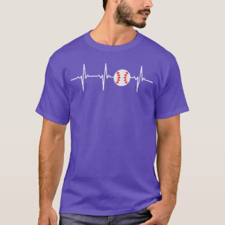 Herzschlag Baseball Catcher Spieler Coach Fans Män T-Shirt