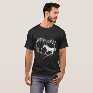 Herzschlag-betrügt arabischer PferdeLiebe-Rhythmu T-Shirt