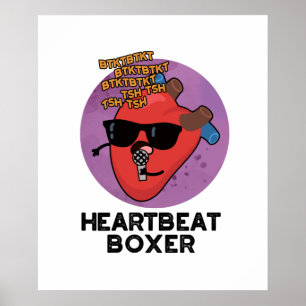 Herzschlag Boxer Lustige Musik Herz Wortspiel Poster