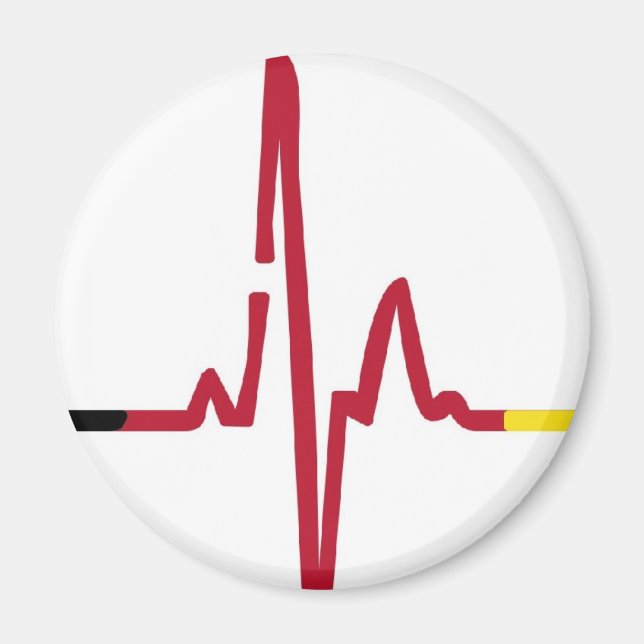 Herzschlag Deutschland Magnet (Vorne)
