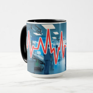 Herzschlag eines Krankenhauses Tasse