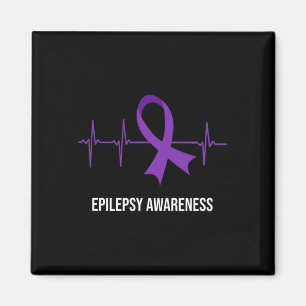 Herzschlag-Ekg-Design Epilepsie-Bewusstsein Magnet