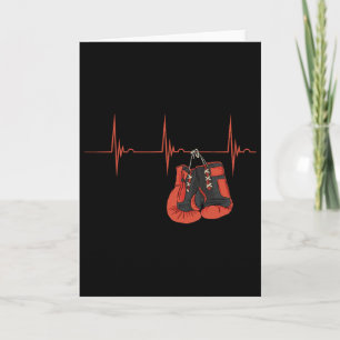 Herzschlag Ekg Puls Boxhandschuhe Kickboxen Mma B Karte