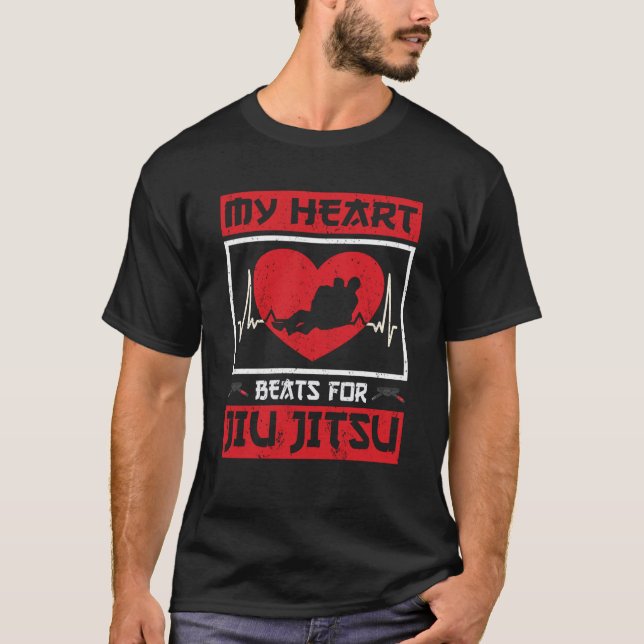 Herzschlag für Jiu Jitsu für Jujutsu & brasilianis T-Shirt (Vorderseite)