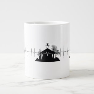 Herzschlag-Geburt-unikate-minimal-Jumbo-Tasse Jumbo-Tasse