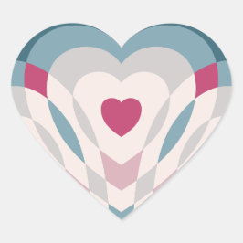 Herzschlag Herz-Aufkleber